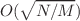 $O(\sqrt{N/M})$